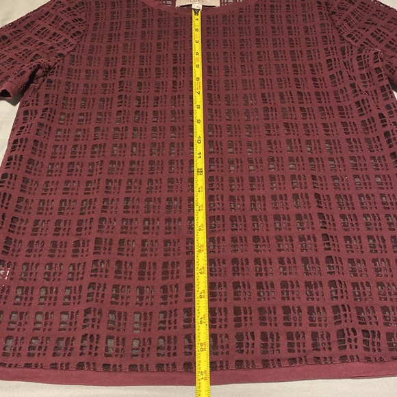 Loft Maroon See Through Pattern - Picture 5 of 8